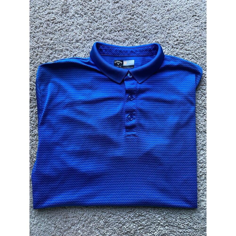Callaway Opt Dri Blue Men’s Golf Polo Size XL Casual Polyester Golfing Polo